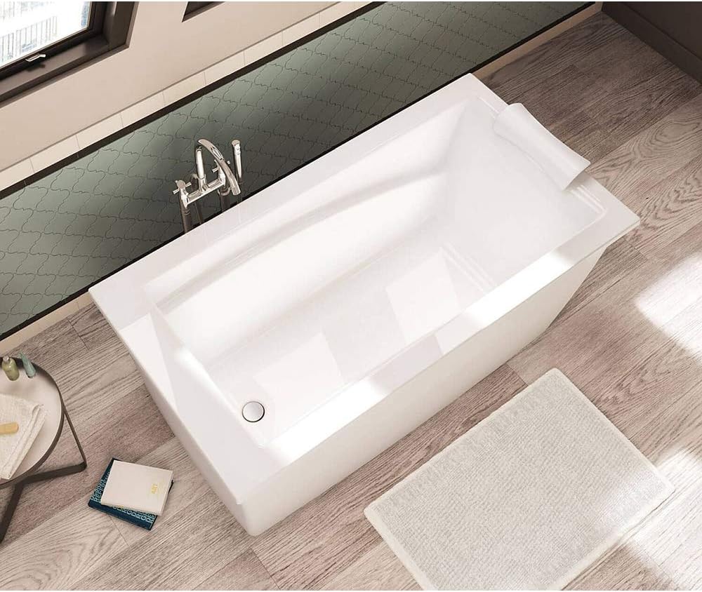 MAAX 105571-000-001 Optik Acrylic Bathtub, 60-in L x 32-in W x 23-in H, White