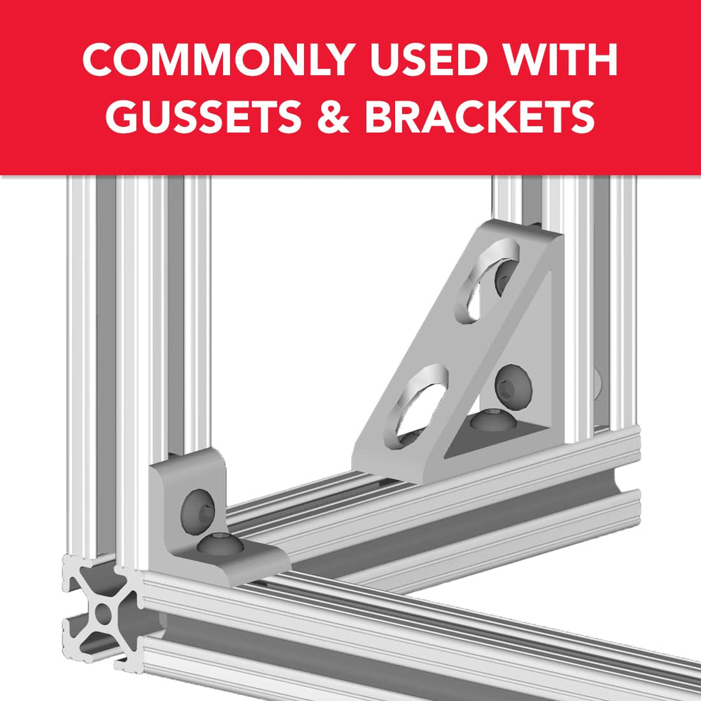 8020, 3382, 10 Series Steel 1/4-20 Centered Slide in Economy T-Nut Steel T-Slot Accessories for 80/20 Aluminum Extrusion Hardware Nuts (500 Pack)