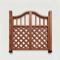 Wooden Fence Gate, Outdoor Garden Gate with Latches, Arched Double-Door Partition for Vegetable Gardens, Patios, and Entrances