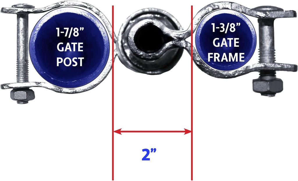 Chain Link Gate Spring Closer for 1-7/8' OD Gate Post and 1-3/8' OD Gate Frame - Self Closing - CASE Qty 12