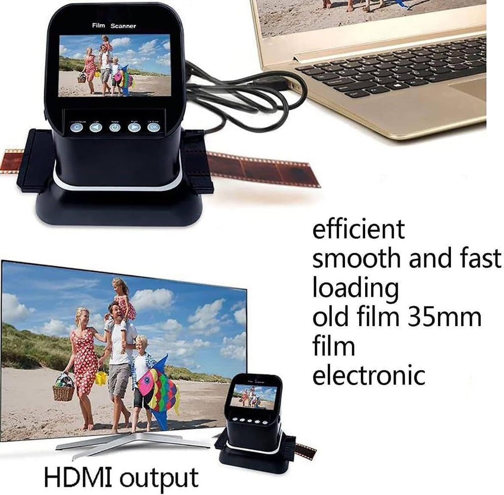 Film Scanner, High Resolution 120 LCD Screen, Converting Negatives and Slides 35 mm, 135, 126, 127 in JPEG Digital, Photo Converter
