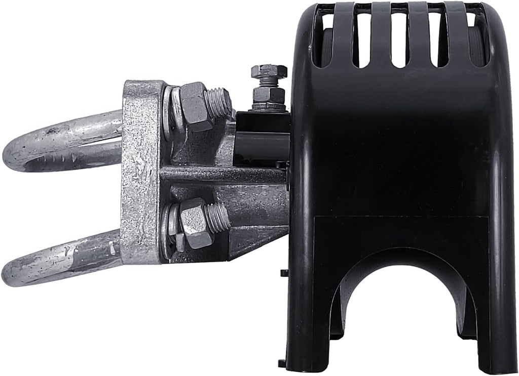 Jake Sales Covered Cantilevered Gate Rollers, Cantilevered Rollers, Rolling Cantilever, Slide Gate Roller Hardware, for Round 4' Post, 2-3/8' Chain Link Fence Gate Frame - Nylon Roller -
