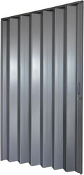 DIYHD 48X96in Interior Folding PVC Accordion Door,Grey,Include Door and Mounting Hardware,Handle,Latch,Folded Width 5-7/8'