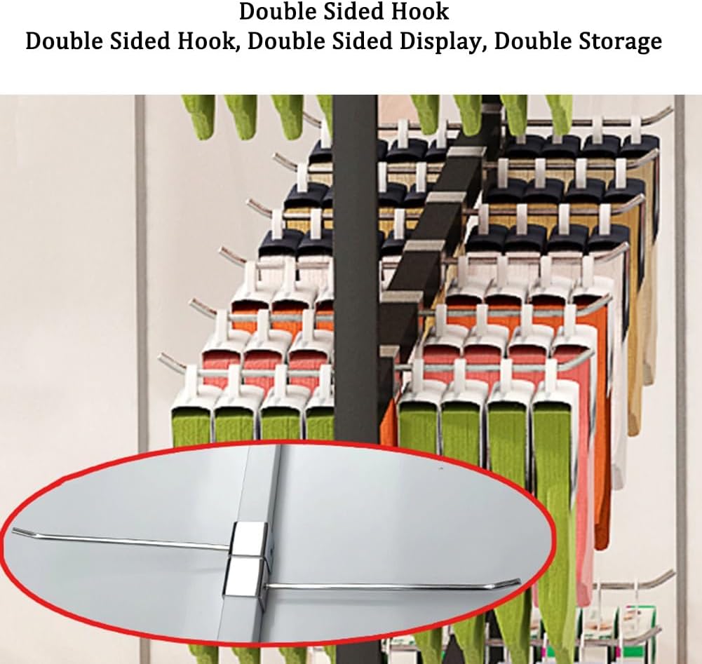 WIGING Freestanding Garment Rack Display Stand, Underwear Shorts Socks Swimsuit Storage Rack for Malls/Showroom/Retail Store, Adjustable Metal Shelves (Color : White, Size : 150x40x155cm)