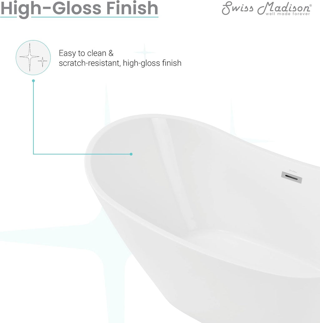 Swiss Madison SM-FB572 Ivy 67' Oval Bathtub
