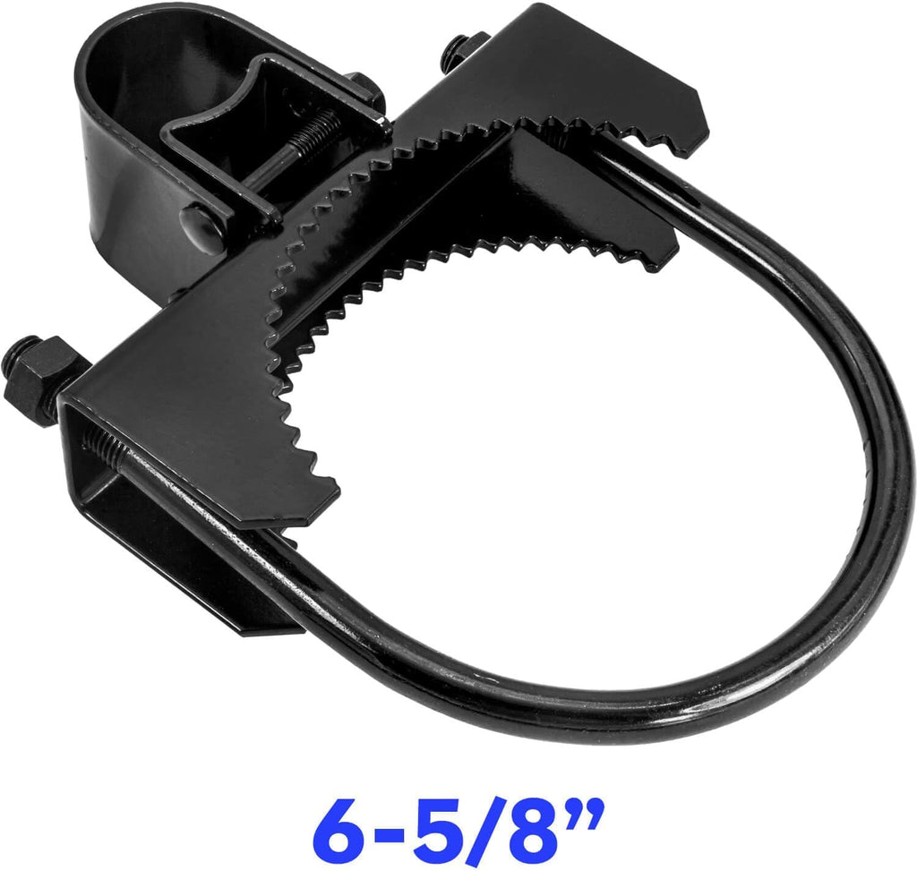 Black 6-5/8' x 1-5/8' or 1-7/8' Bulldog Hinge - Powder Coated - Pressed Steel - CASE Qty 4