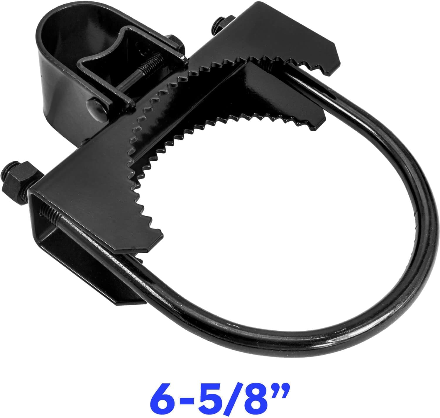 Black 6-5/8' x 1-5/8' or 1-7/8' Bulldog Hinge - Powder Coated - Pressed Steel - CASE Qty 4