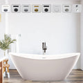 Vanity Art 71' X 33' Freestanding Bathtub | Home Improvement Bathtubs with Contemporary Design for Soaking and Bathing, Overflow and Pop-up Drain with UPC Certified, Acrylic, VA6807-IO