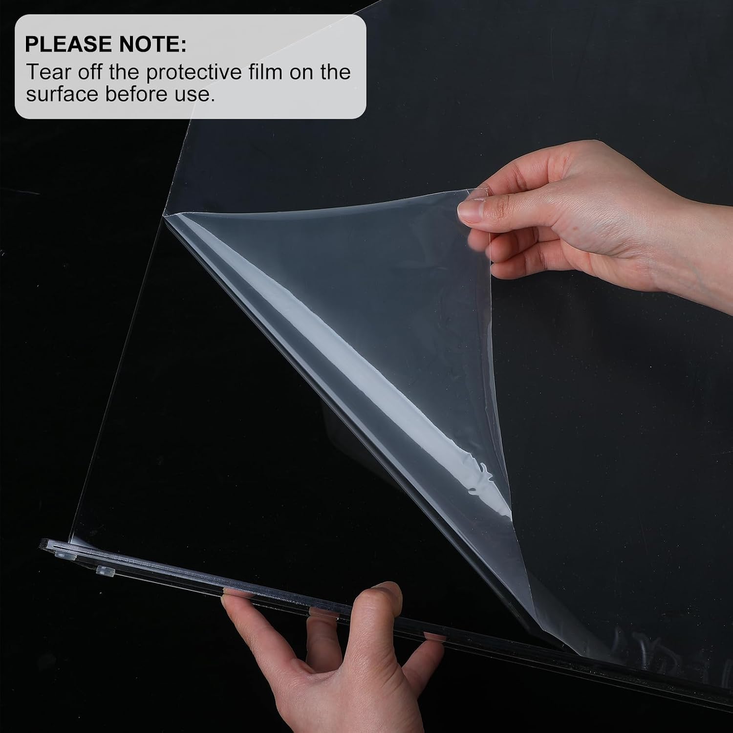 Vesici 2 Pcs Clear Acrylic Sink Splash Guard Freestanding Panel Barrier with Easy Reach Cutaway Kitchen Guard Protective Splatter Barrier for Home Hospital(29.5' Length, 18' Height, 4.5' Base)