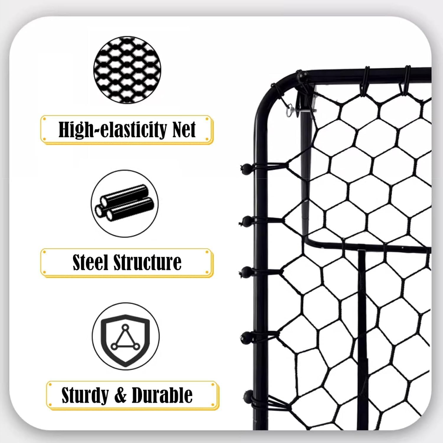 Shootaround 90cm Wide Volleyball Soccer Return Attachment Multi-Sport Shooting Practice System, Baseball Bounce/Pass Back Net Catcher Football Kick Training Equipment