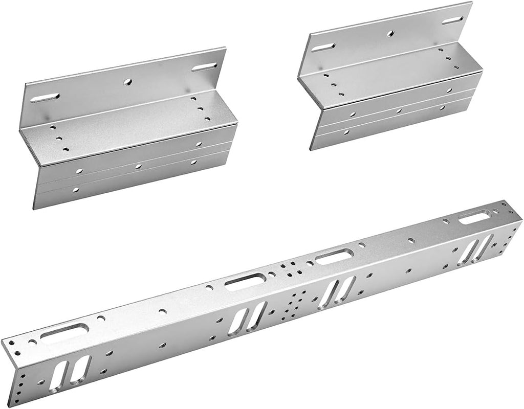 Dual Door Magnetic Lock with Z and L Bracket 600lbs Holding Force Electromagnetic Lock for Double Door Access Control System