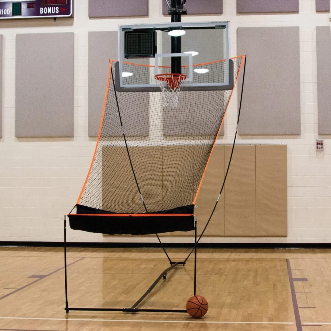 Bownet Basketball Rebounder Net - Portable 11'6' x 10' Ball Return Net, Soccer Ball - Ideal for Basketball and Sports Enthusiasts