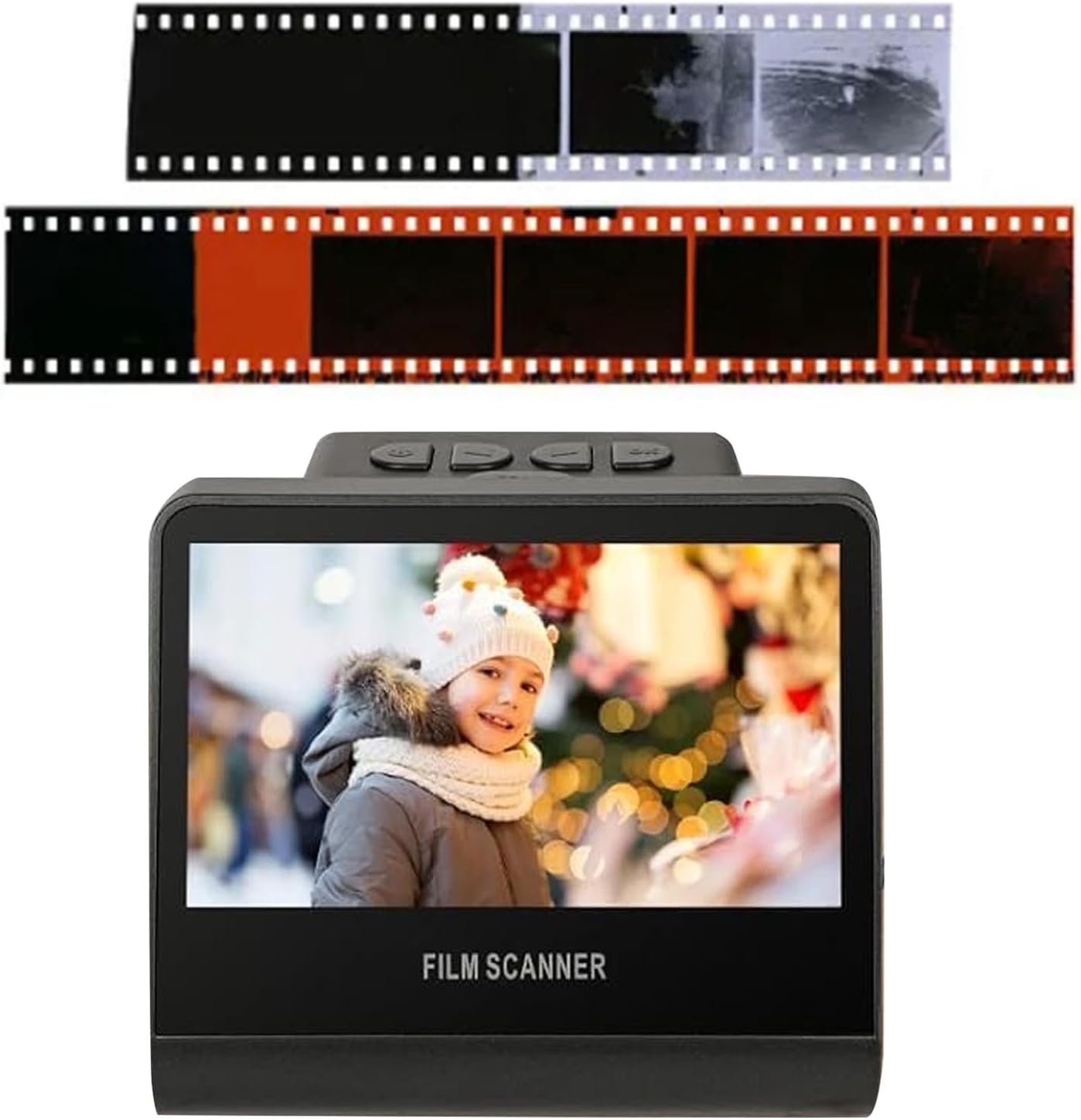 Yoidesu Film Scanner Digital 22MP with 5 Inch LCD Screen, Digital Film Scanner 16GB Memory, Slide Convert Negatives Monochrome to JPEG
