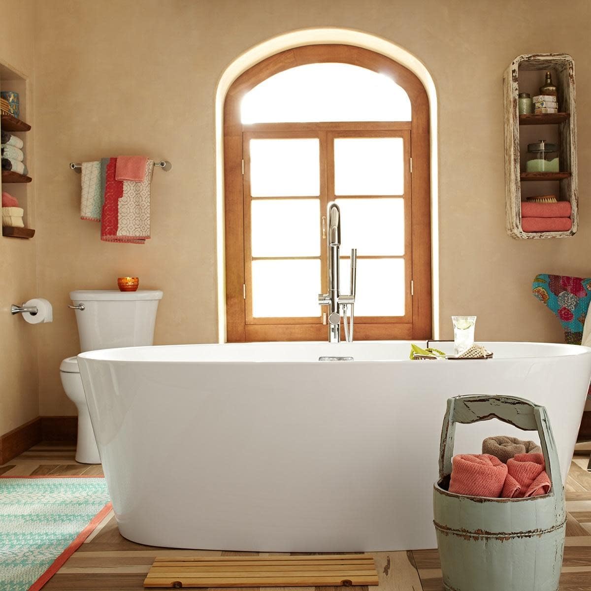 American Standard 2765034.020 Coastal Serin 68.75 in. Acrylic Freestanding Soaker Bathtub, White