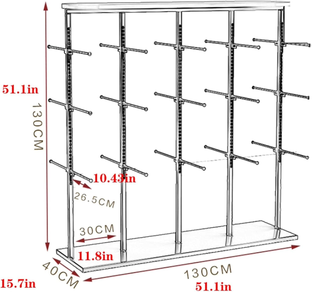 3 Layer Underwear Display Stands, Metals, Clothing Store Boutiques Retail Lingerie Garment Rack, Commercial Shelves Clothes Rod, for Socks Bra Panties Scarves(White,130 * 40 * 130cm)