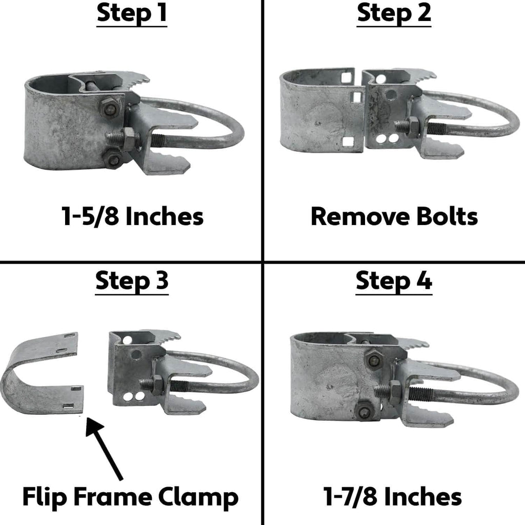 Chain Link Fence Bull Dog Commercial Duty Gate Hinge-for 3-1/2' Outside Diameter Gate Post/Pipe & 1-5/8' Thru 1-7/8' Gate Frames CASE Qty 10