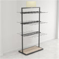 Underwear Display Stands,Metals Lingerie Stand Shelves,Freestanding Clothing Store Boutiques Retail Lingerie Garment Rack,for Panties Socks Bra(Color 2,100 X 40 X 135cm)