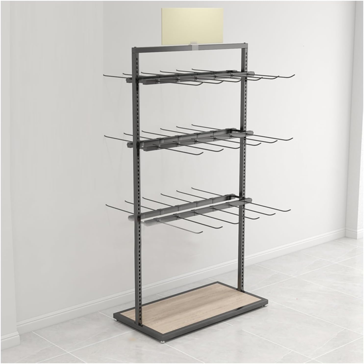 Underwear Display Stands,Metals Lingerie Stand Shelves,Freestanding Clothing Store Boutiques Retail Lingerie Garment Rack,for Panties Socks Bra(Color 2,100 X 40 X 135cm)