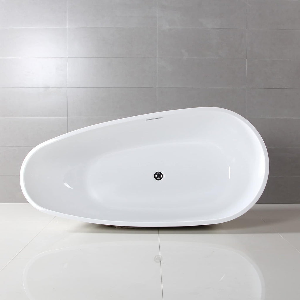 Dowell 074 Luxury Contemorary High Grade Acrylic FREE STANDING Bathtub Modern New (63'x30-3/4'x22-7/8' Black)