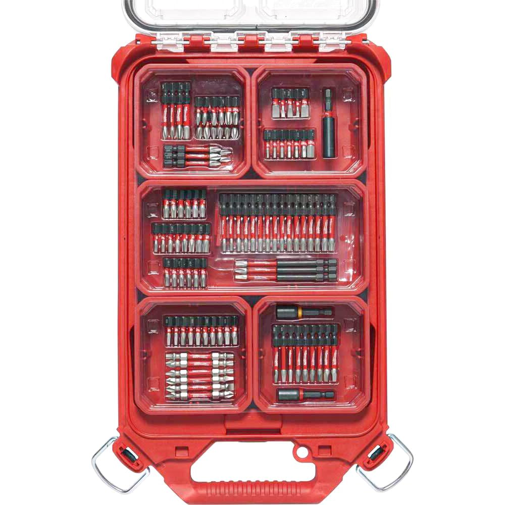 Driver Bit Kit for Milwaukee 48-32-4082 Packout Organizer Driver Bit Packout Kit (Size:4 x 15.2 x 16.3 in) - 100 pc