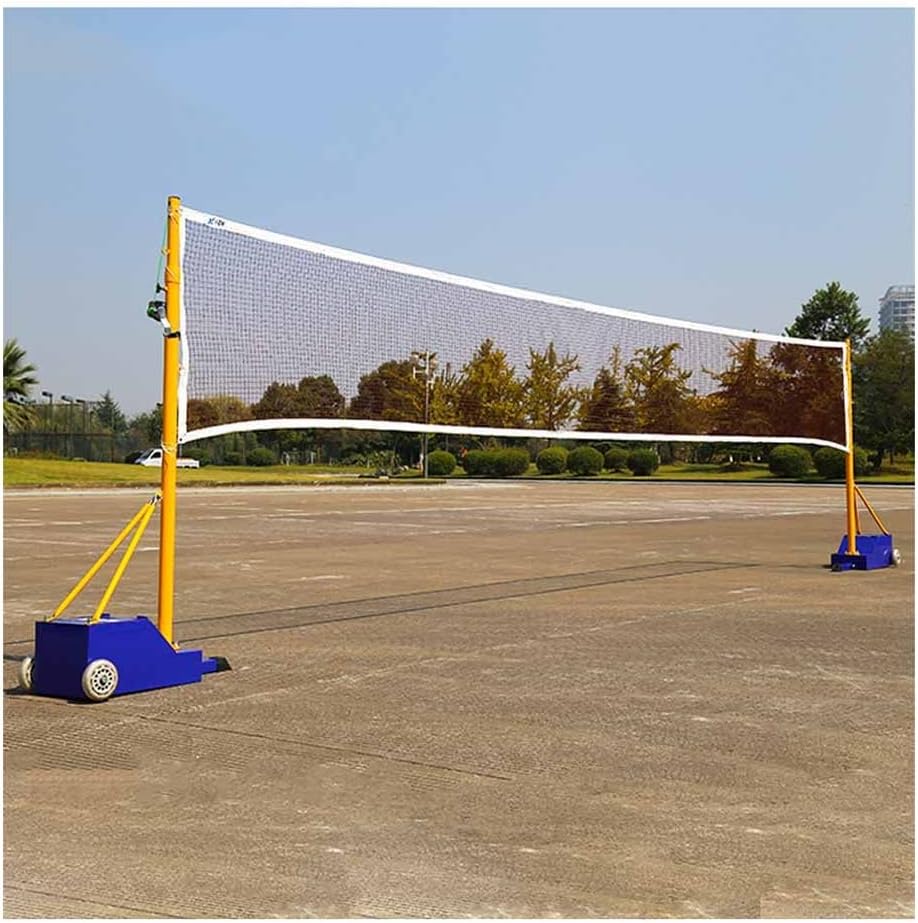 Volleyball/Badminton Poles with Net for Adult & Youth, Steel Volleyball/Badminton Stand with Stable Base, Indoor & Outdoor Use (Color : Style 2, Size : 5-6.6ft)