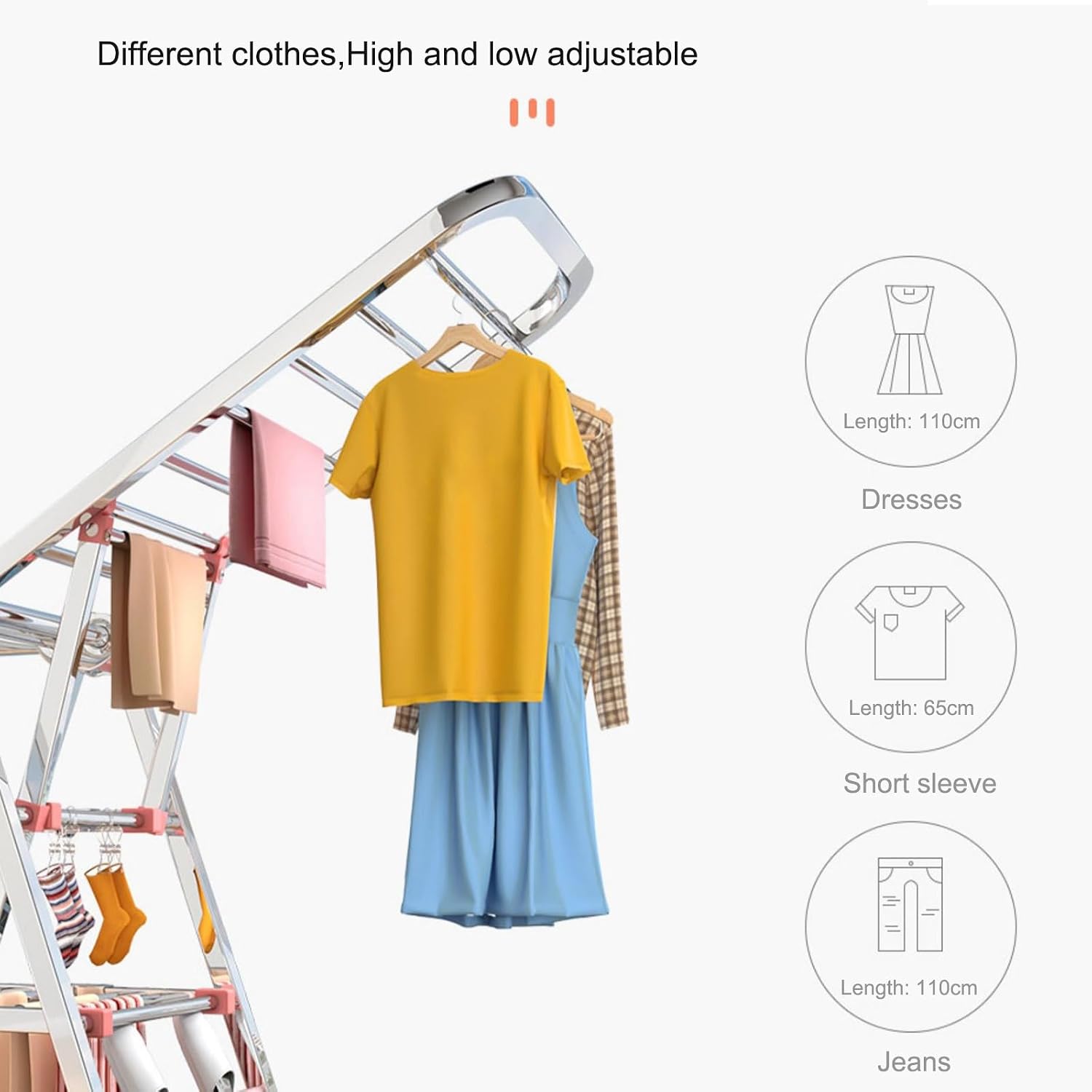 Clothes Drying Rack Laundry Drying Rack Collapsible Freestanding Washing Machine Organizer, Portable drying rack Space Saving Laundry and Drying Rack for Bathroom, Apartment and Laundry Room ( Color :