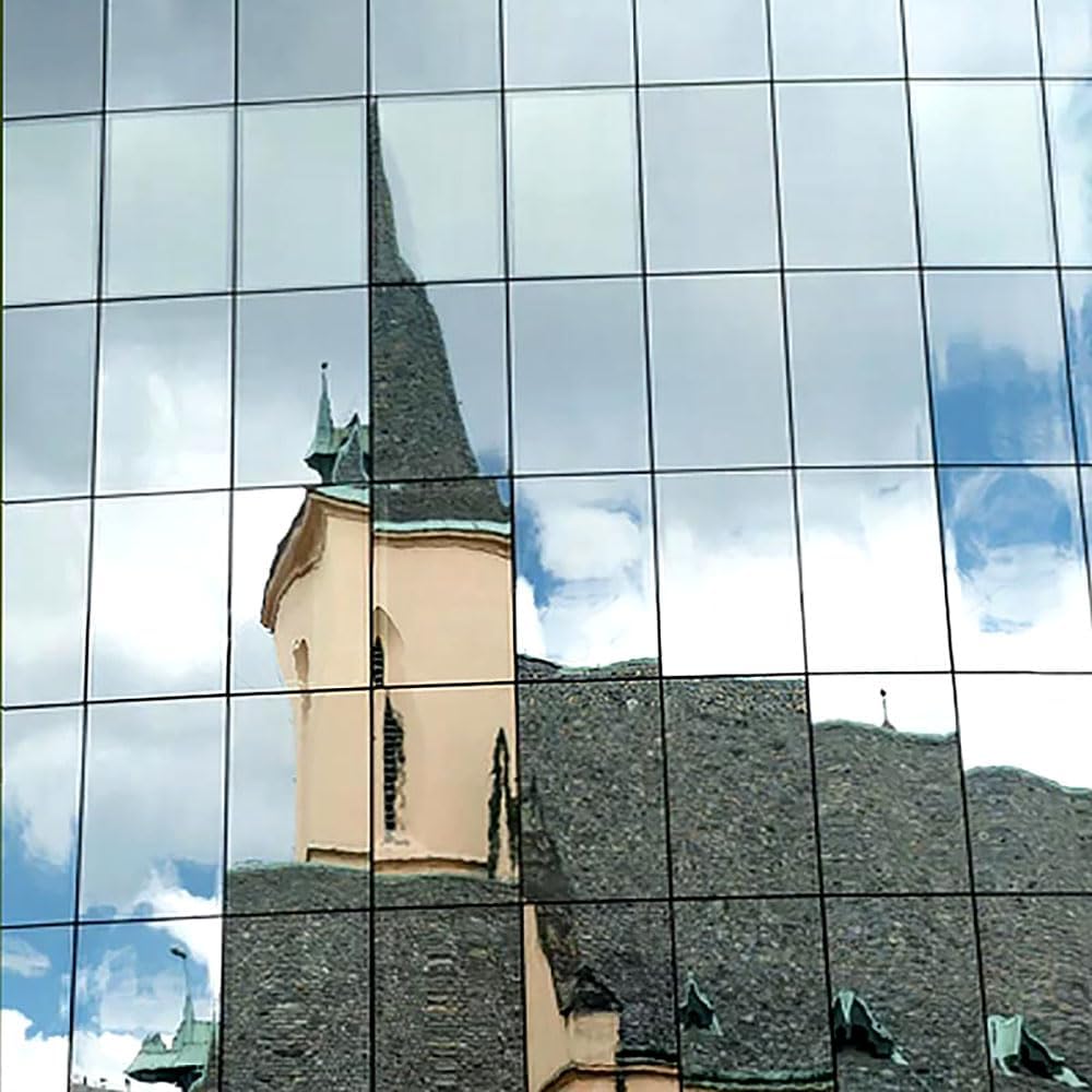 BDF S03 Window Film Highly Reflective Mirror Daytime Privacy and Sun Control Silver (Extremely Dark) - 60in X 100ft