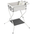 iNeibo Collapsible Baby Bathtub with Stand and Soft Infant Cushion - Suitable for 0-36 Months Toddlers - Back Pain Saving Design