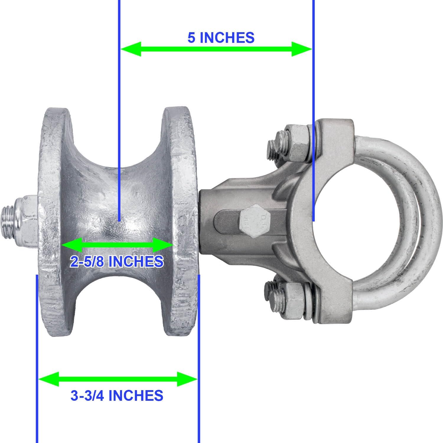 Jake Sales Cantilevered Gate Rollers, Cantilevered Rollers, Rolling Cantilever, Slide Gate Roller Hardware, for 3' Post, 2-3/8' Chain Link Fence Gate Frame