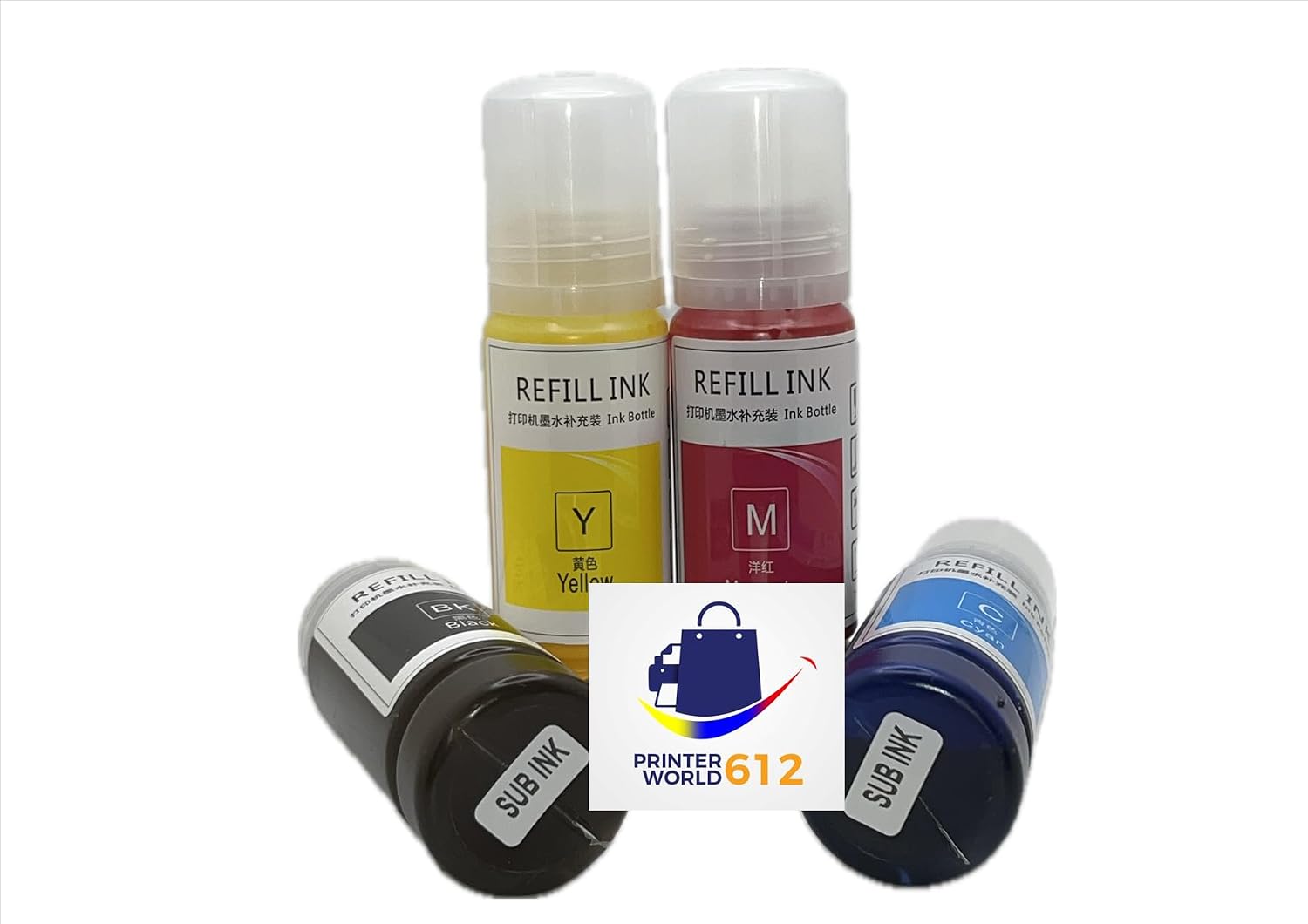 A4 Sublimation Printer for Clothes, T-Shirt Transfer Printing Machine, Direct to Film Printer. 4 Sublimation Ink Set: C/M/Y/B, Printing Paper,Tape Heat. Printers New