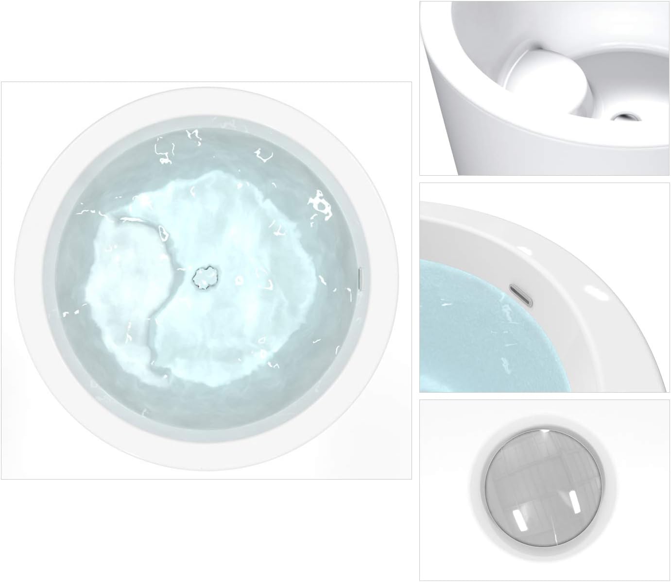 HEATGENE 41' Acrylic Freestanding Bathtub Contemporary Soaking Tub Easy to Install UPC Certified Chrome Drain & Overflow Assembly Included
