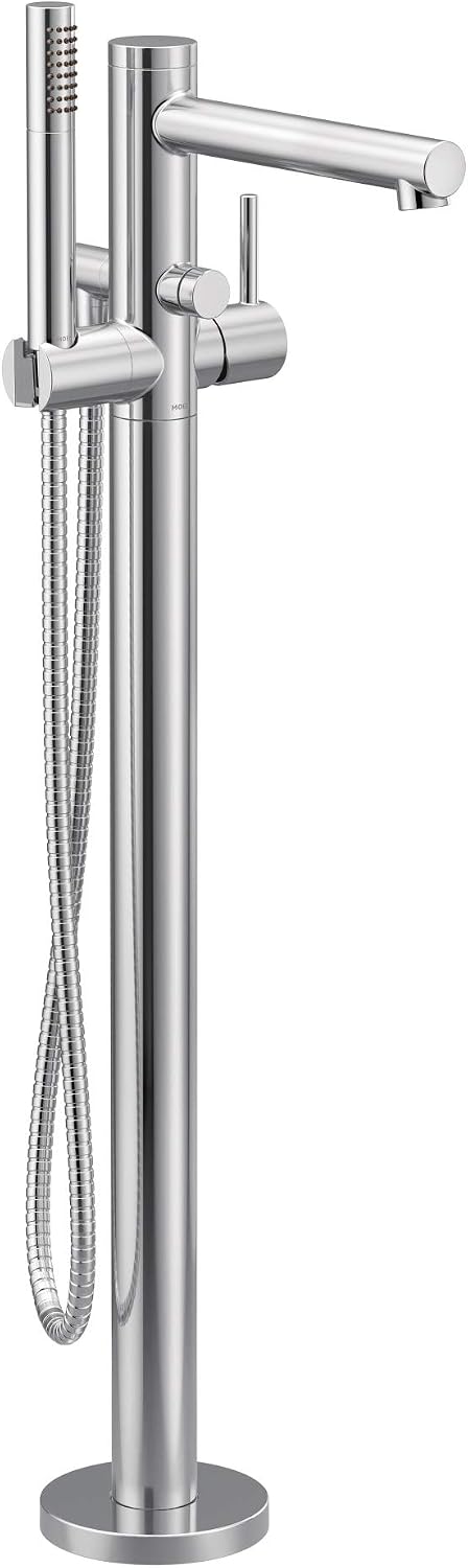 Moen 395 Align One-Handle Freestanding Floor Mount Tub Filler with Handshower, Chrome
