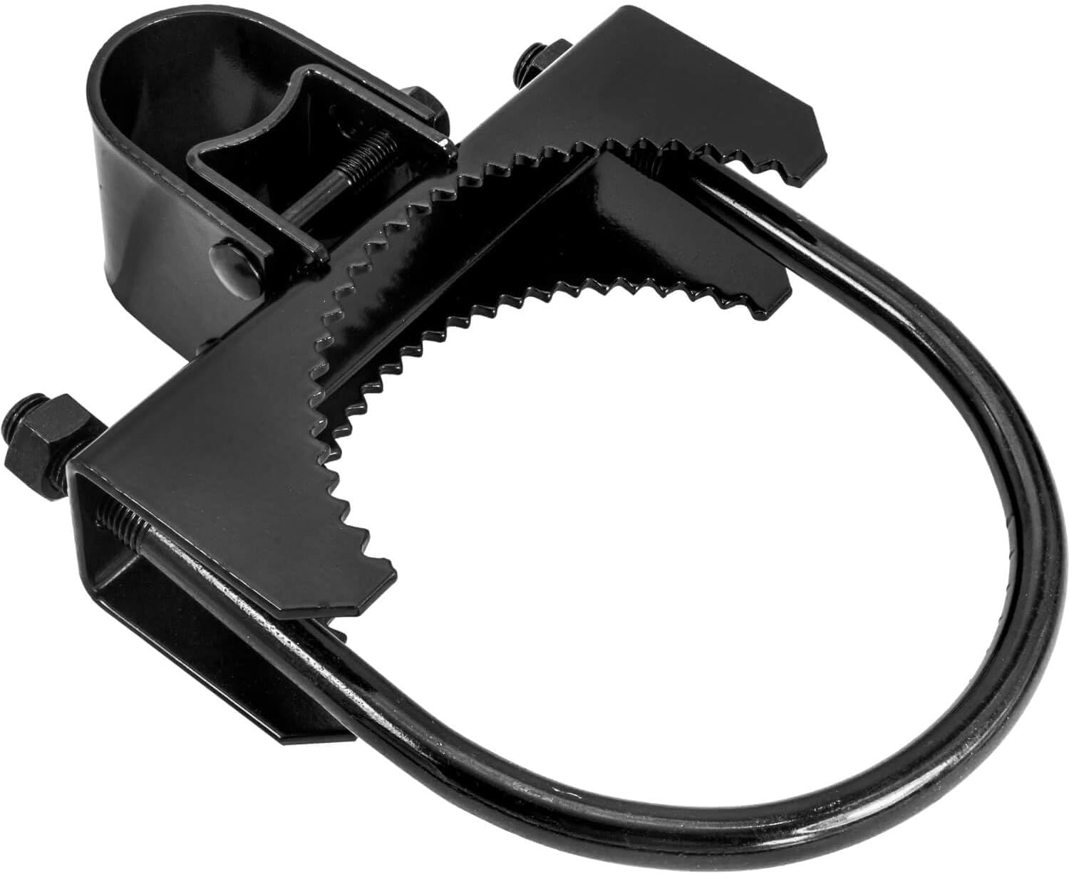 Black 6-5/8' x 1-5/8' or 1-7/8' Bulldog Hinge - Powder Coated - Pressed Steel - CASE Qty 4