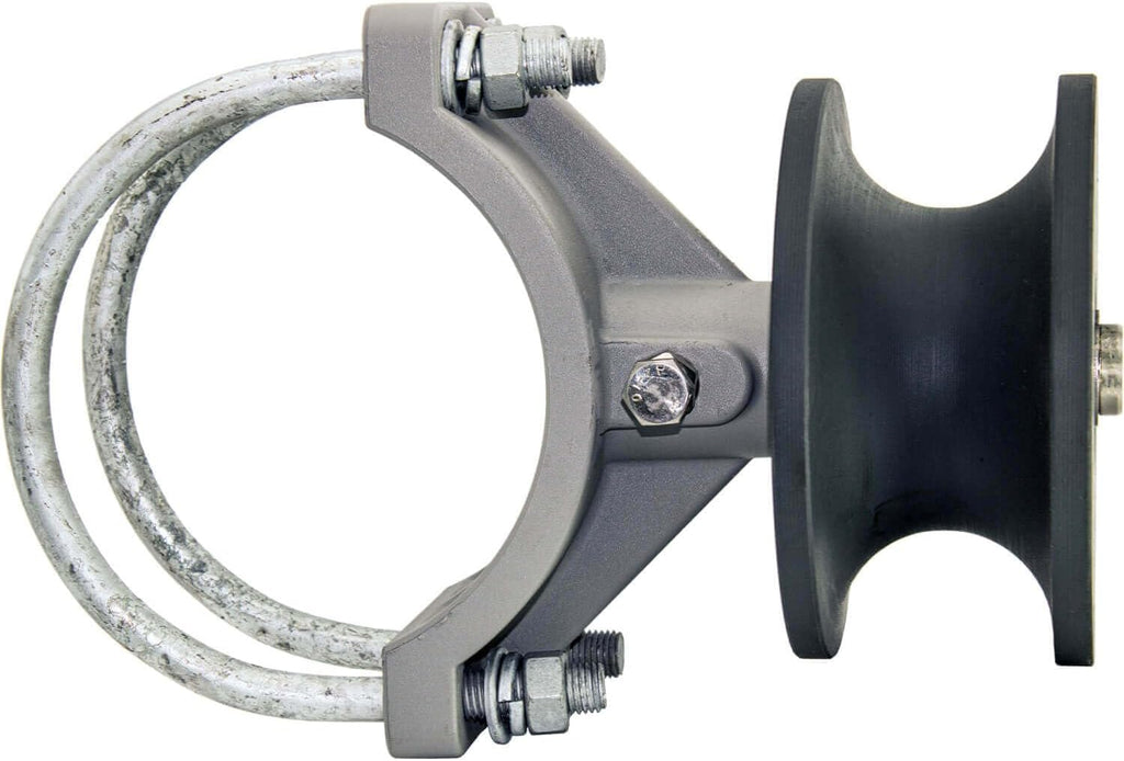 Cantilevered Gate Rollers for Round 6-5/8' Post, 2-3/8' Chain Link Fence Gate Frame - Nylon Roller w/Cover - CASE Qty 4