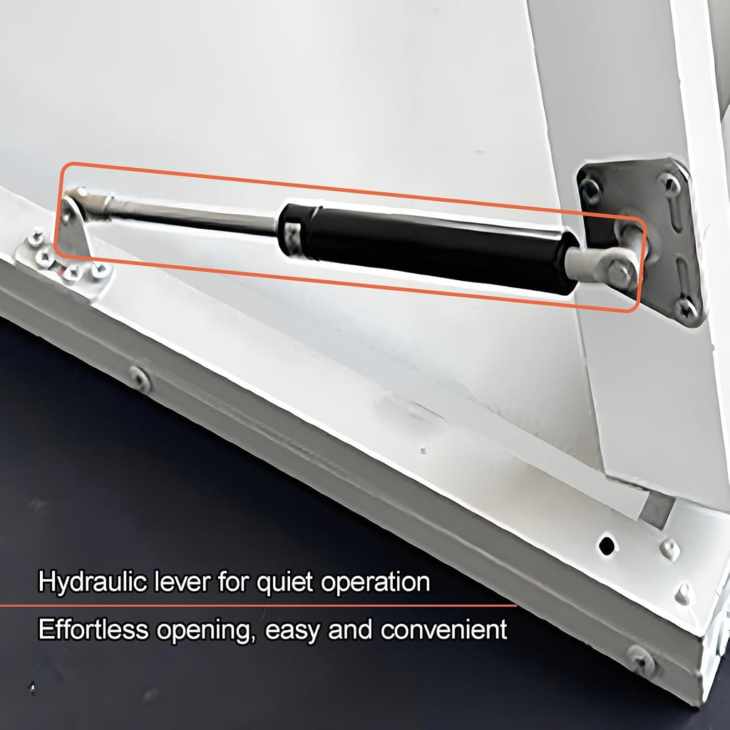 Thick Metal Roof Hatch, Attic Access Door, Roof Access Manhole, Rainproof Rooftop Maintenance Hatch, Easy Installation, for Attics, Patios, Basements(Gray,50cm/19.7in)