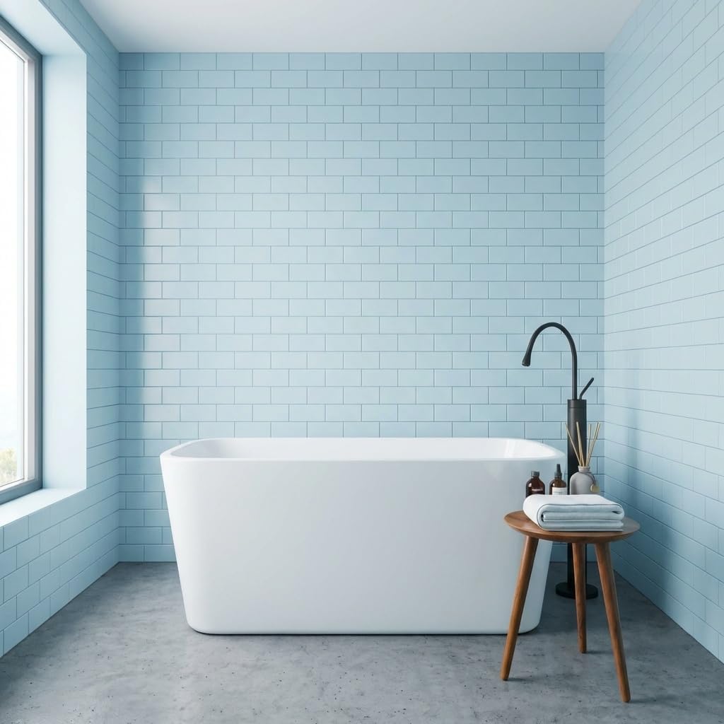 49 Inch Freestanding Bathtub, Acrylic Sit-In Soaking Tub with Chrome Drain & Overflow, Glossy White Modern Design, Compact Space-Saving Bath for Bathrooms