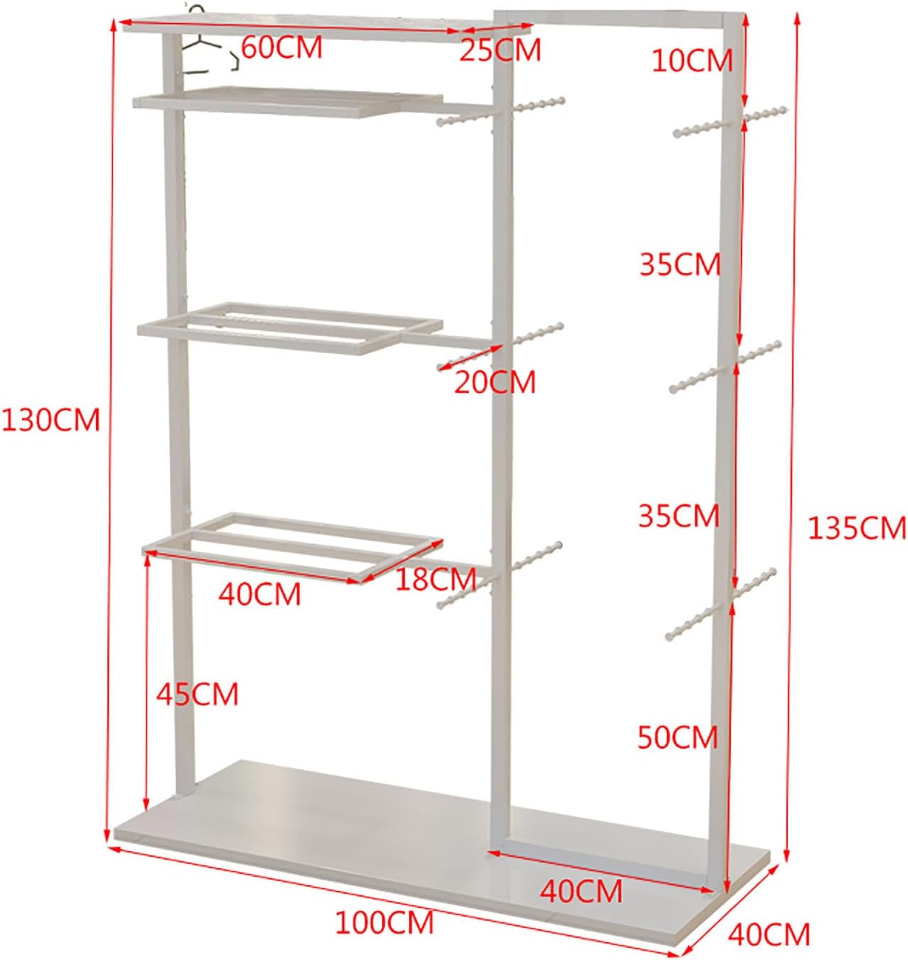 Underwear Display Stands, Freestanding Clothing Store Boutiques Retail Lingerie Garment Rack, Coat Rack Stand Commercial Shelves for Socks Bra Panties Scarves Storage