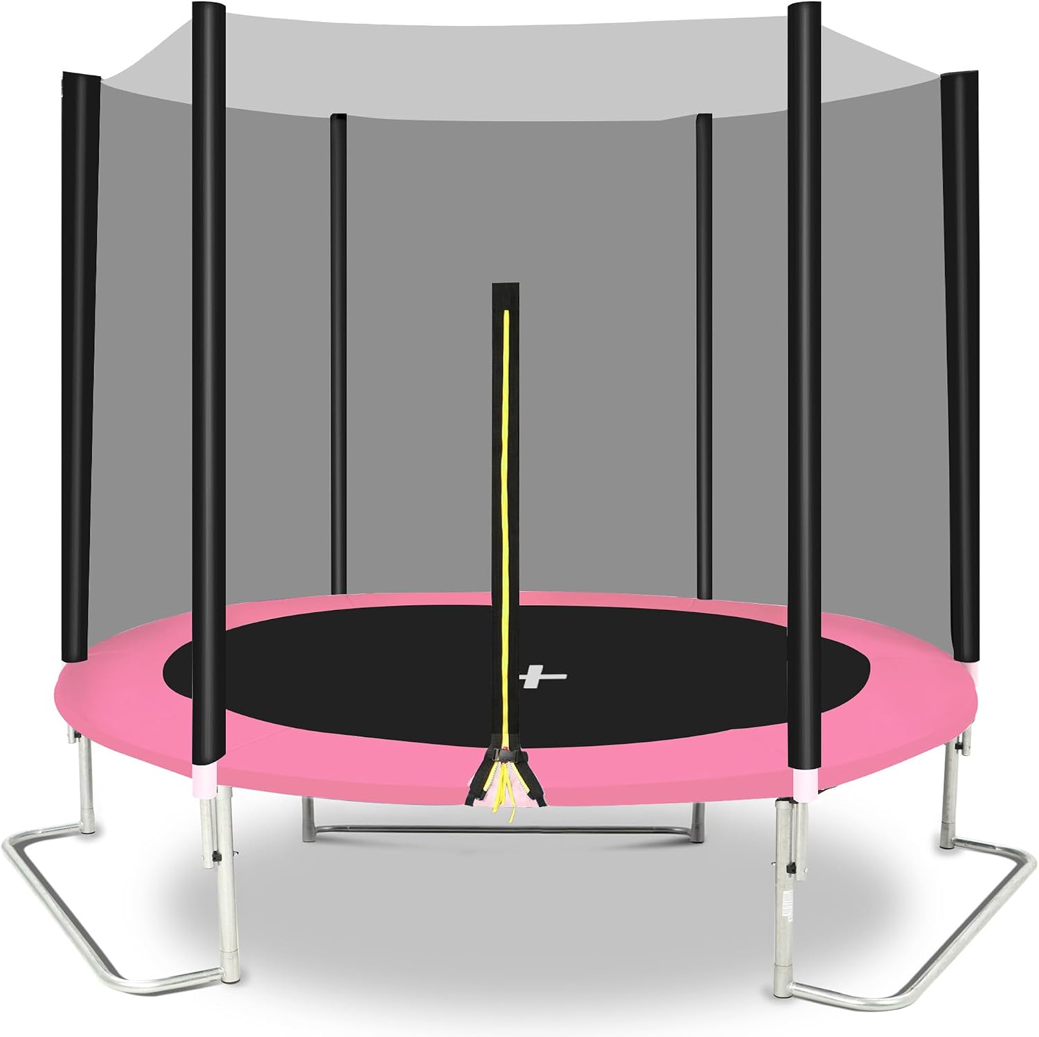 1500LBS 10FT 12FT 14FT 15FT 16FT Trampoline with LED Lights, Sprinkler, Music Speaker and Socks, ASTM Approved Outdoor Trampoline for Kids and Adults, Backyard Trampolines with Net Enclosure