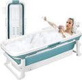 Portable Bathtub, 58/56/50/46 Inch Collapsible Bathtub, Freestanding Foldable for Adults, Folding Tub for Shower, Hot Bath, Ice Bath (Grey-A-130cm)