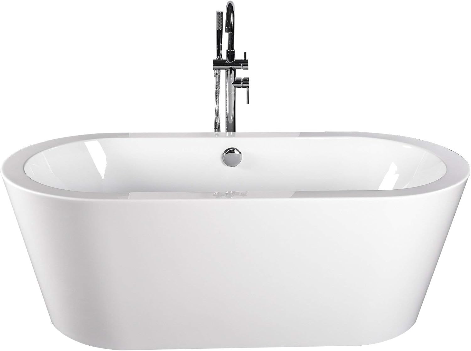 Empava Modern Relaxing Freestanding Bathtubs Acrylic SPA Hot Tubs, White