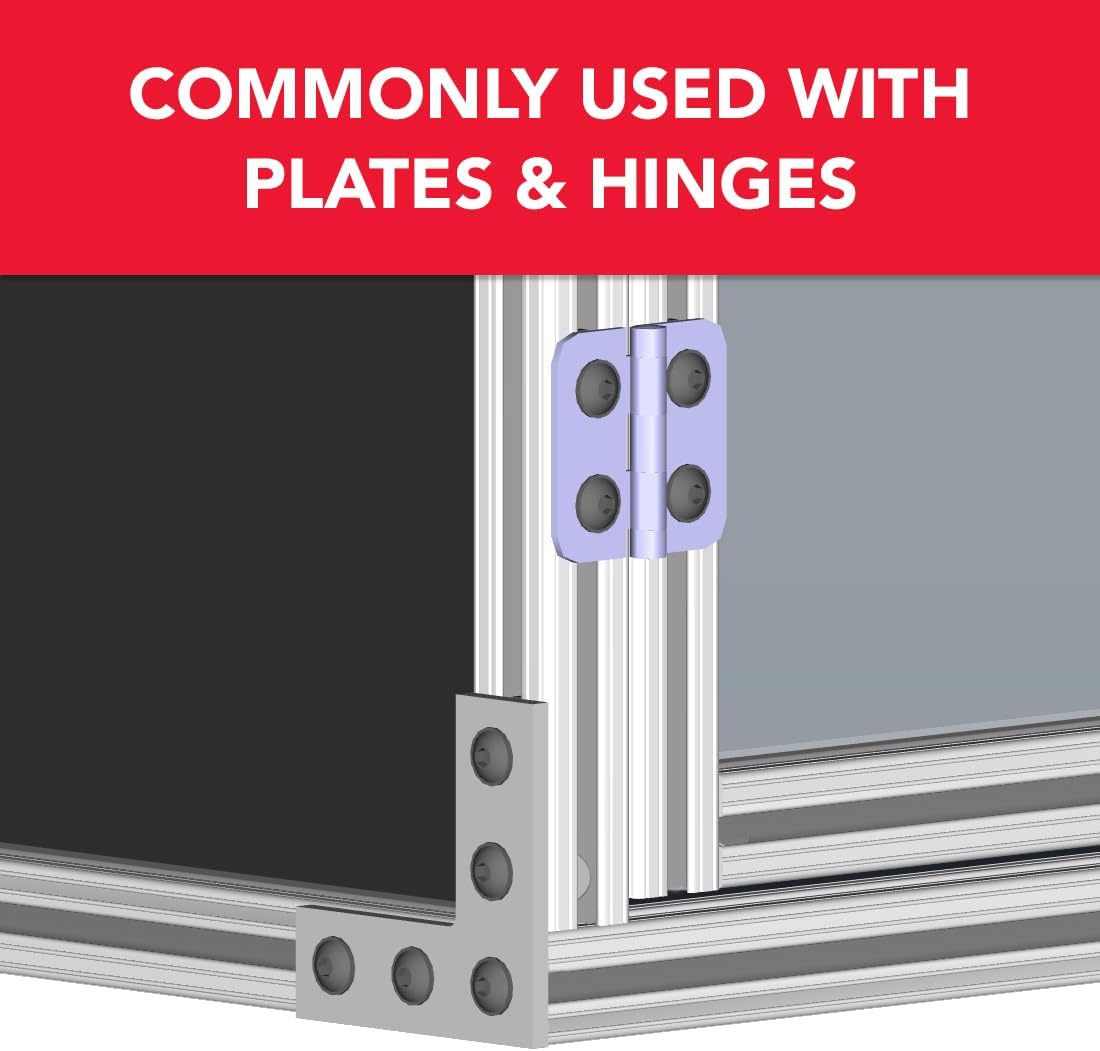 8020, 3785, 10 Series Steel 1/4-20 Centered Slide in Economy T Nuts Hardware Nuts for 1' 10 Series Aluminum Extrusions 80/20 (1500 Pack)