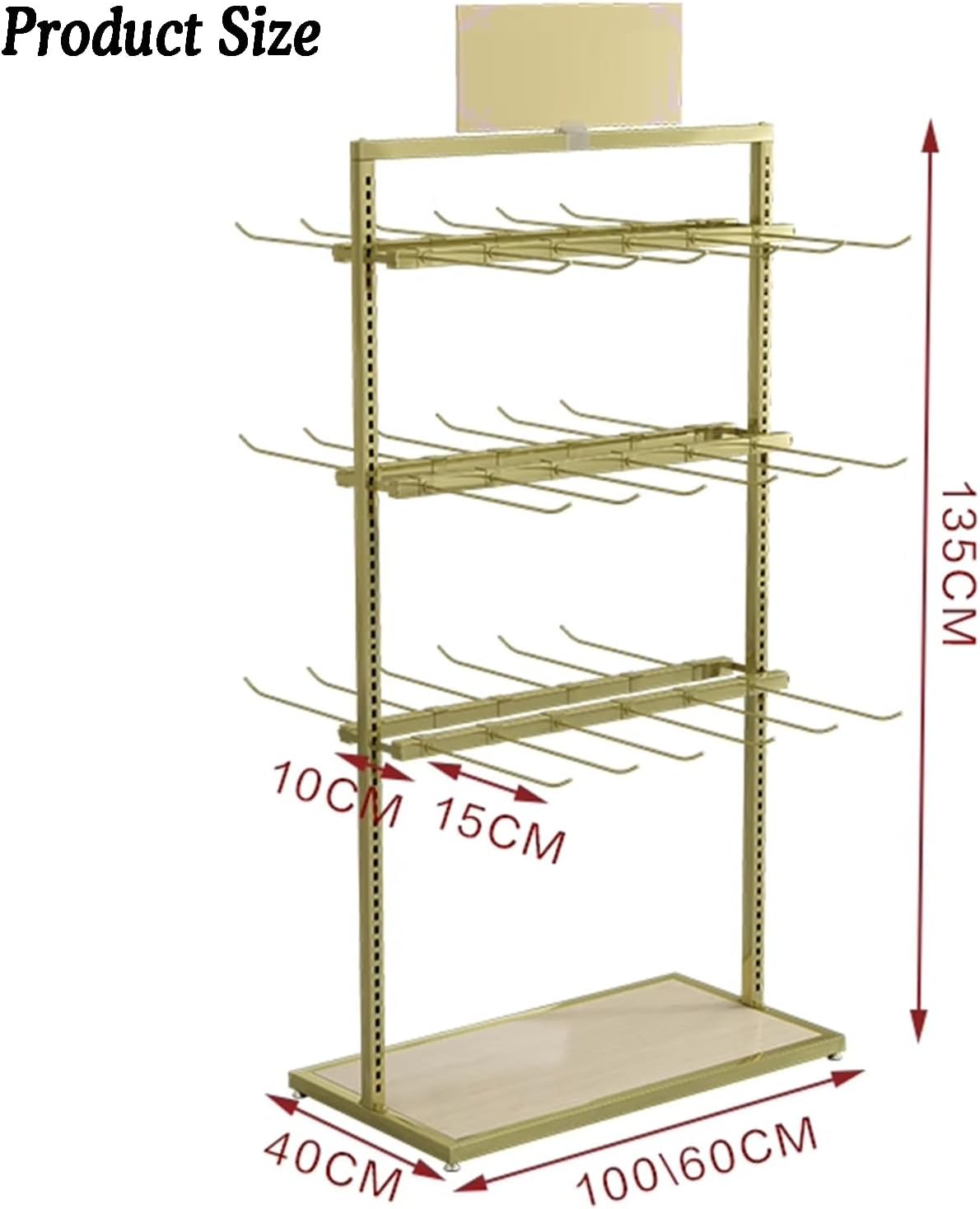 Underwear Display Stands,Metals Lingerie Stand Shelves,Freestanding Clothing Store Boutiques Retail Lingerie Garment Rack,for Panties Socks Bra(Color 2,60 X 40 X 135cm)