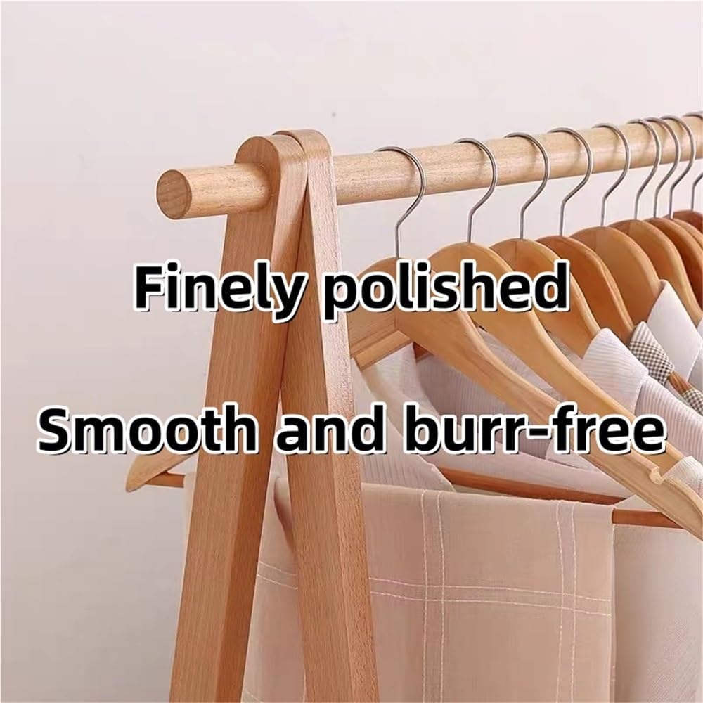 Coat Rack, Wooden Clothing Rack, Foldable Clothes Rack, Garment Rack with Storage, Freestanding Clothes Hanger for Living Room, Bedroom, Entrance(29.5x19.3x59in)