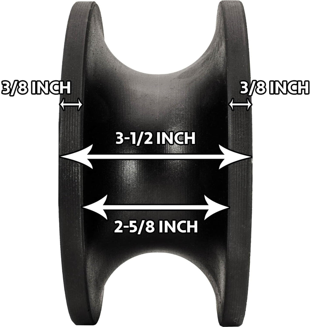 Covered Cantilevered Gate Rollers, for Round 4' Post, 2-3/8' Chain Link Fence Gate Frame - Nylon Roller - CASE Qty 4