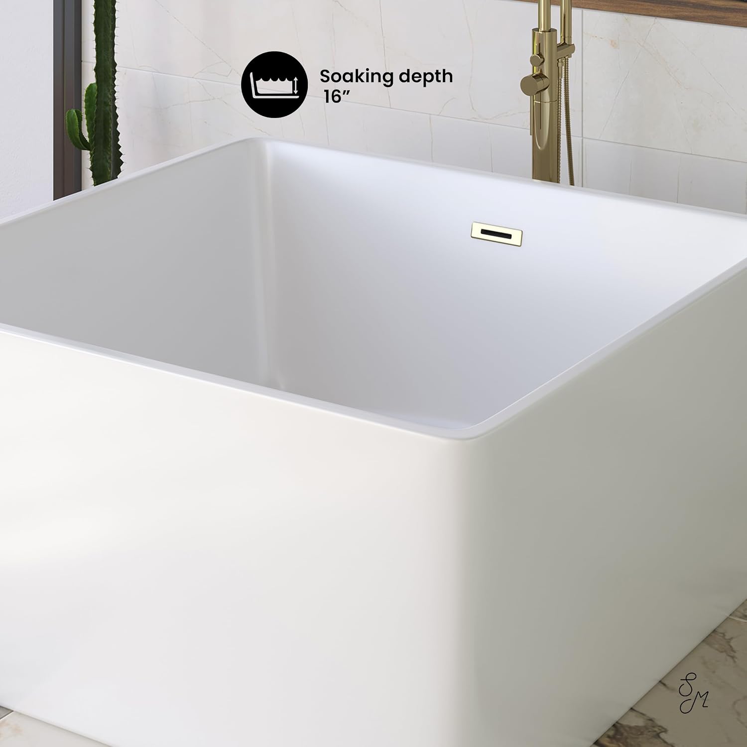 Voltaire 47' Square Freestanding Bathtub