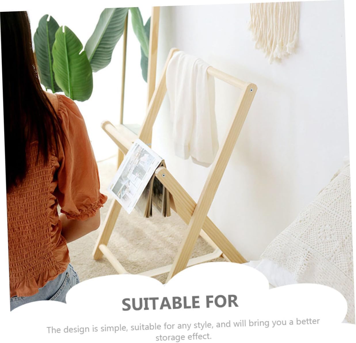 TOYANDONA Solid Wood Coat Stand Garment Rack Clothes Storage Rack for Bedroom Entryway, Practical Freestanding Coat Hanger Stand with Hooks, Modern Wooden Clothes Organizer