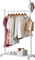 Clothes Rack, Metal Rolling Garment Rack on Wheels, Clothes Rail with Storage Shelf for Bedroom, Hallway, Entryway(55x43x170cm)