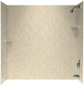 Swan SS00603.126 30-in L x 60-in W x 60-in H Solid Surface Bathtub Wall Kit, Cloud Bone