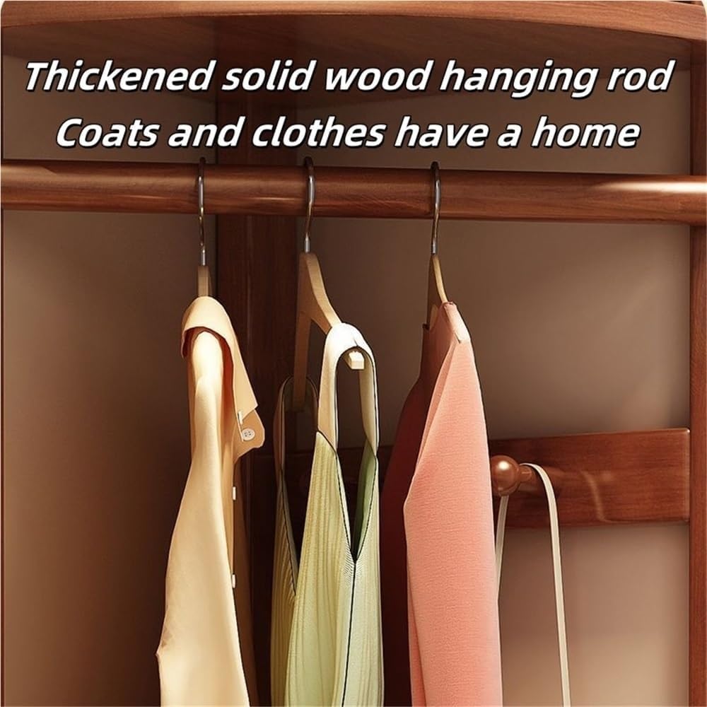 Wood Corner Coat Rack with Storage Shelf Clothing Rack Garment Racks with Rack for Entryway Living Room Solid Construction(Gray)
