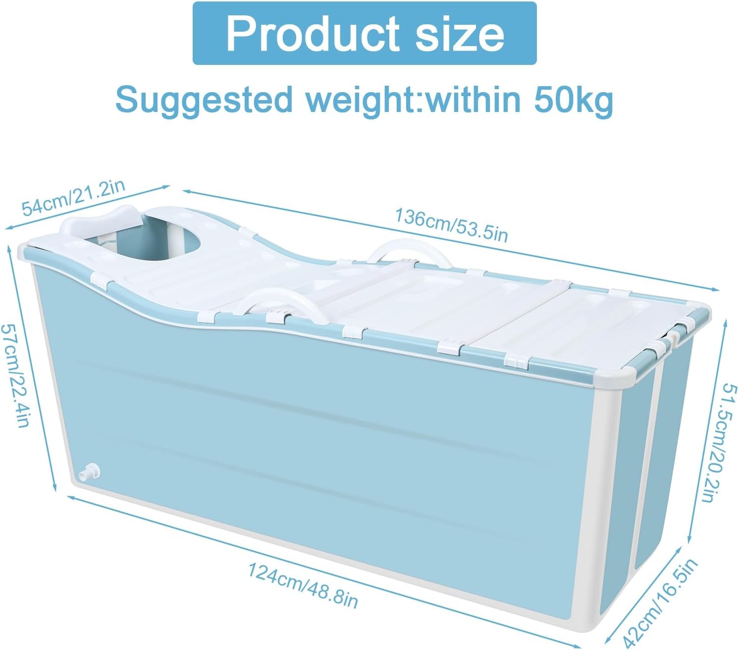 Portable Foldable Bathtub, Bathing Tub for Shower Stall, Portable Bathtub for Adult, Space Saving Home Spa Bath, Freestanding Effortless Folding Bathtub with Thermal Lid, Handrail Pink